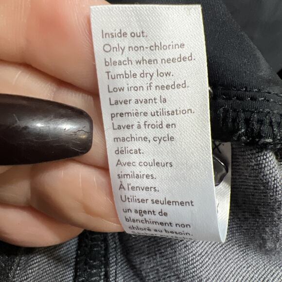 Vintage Spanx Distressed Ankle Skinny Jeans Jeggings High Waisted Black Size 32 - Picture 10 of 12